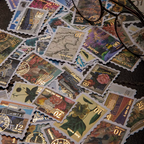 Stickers tipo estampillas Travel Collector (30 piezas)
