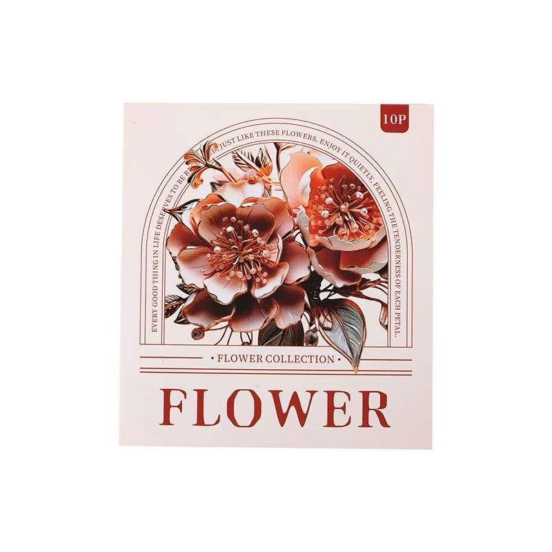 Stickers de flores PET (Flower Collection, 10 piezas)