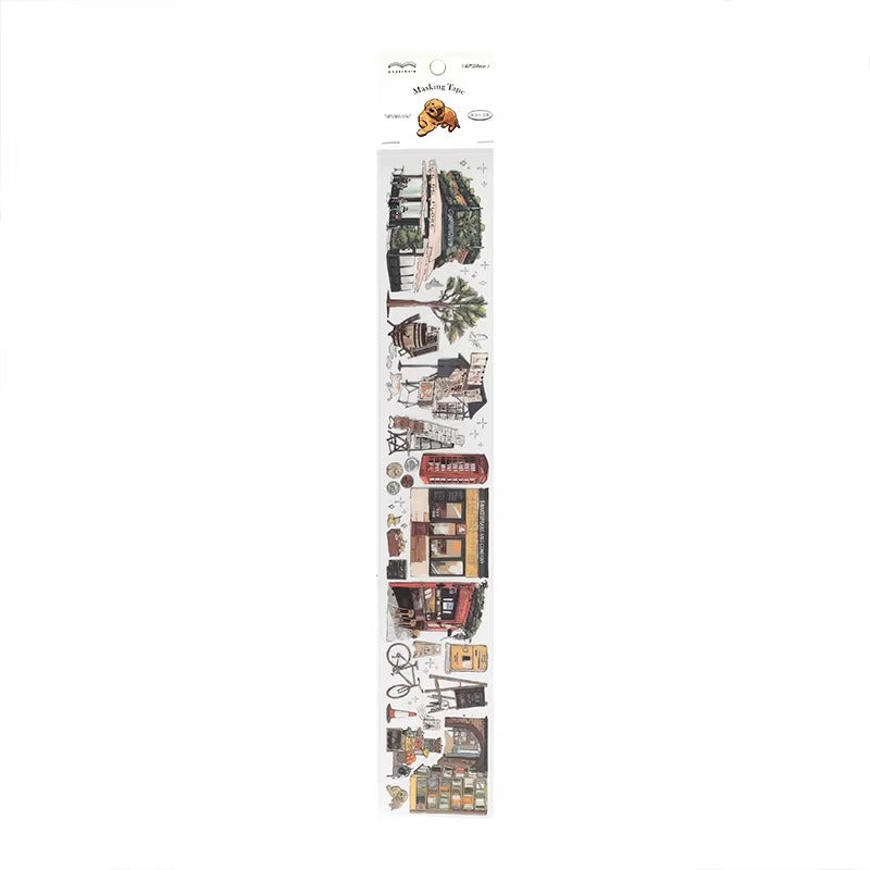 Plancha de stickers PET para recortar (Masking Tape)