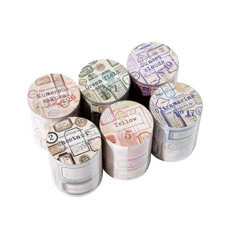 Rollo de stickers vintage (55 mm x 2 m)