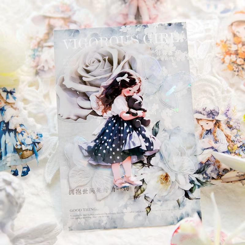 Stickers PET VIGOROUS GIRL (10 piezas)