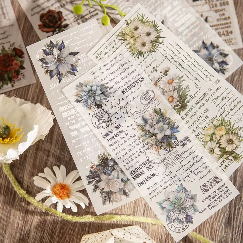 Libro de papeles vegetales impresos