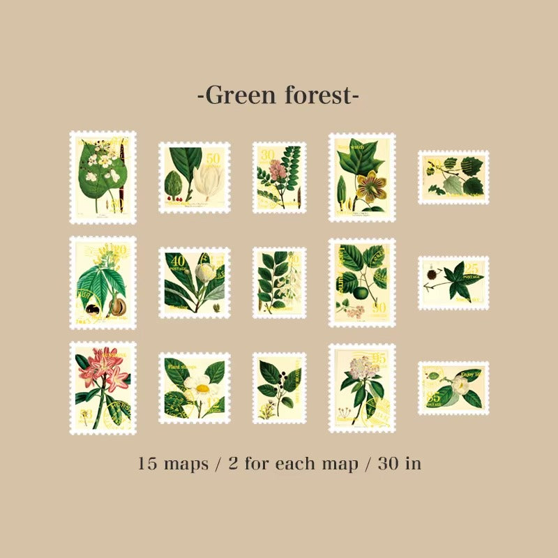 Stickers tipo estampillas Travel Collector (30 piezas)