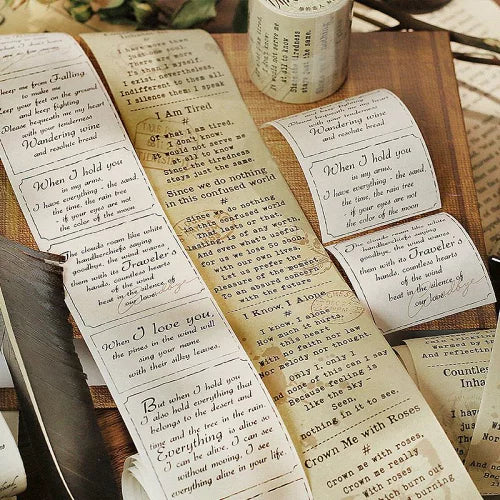 WASHI TAPE COLECCION POETAS CLASICOS