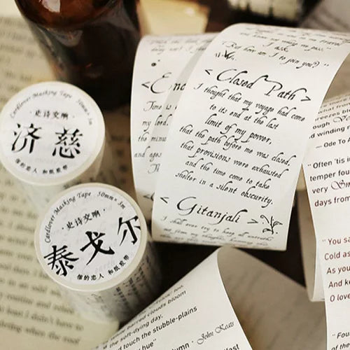 WASHI TAPE COLECCION POETAS CLASICOS