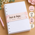 REPUESTOS DE HOJAS PARA SISTEMA DE ANILLADO DE AROS INTELIGENTES ESTILO HAPPY PLANNER
