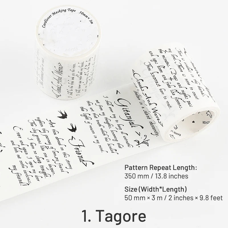 WASHI TAPE COLECCION POETAS CLASICOS