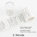 WASHI TAPE COLECCION POETAS CLASICOS