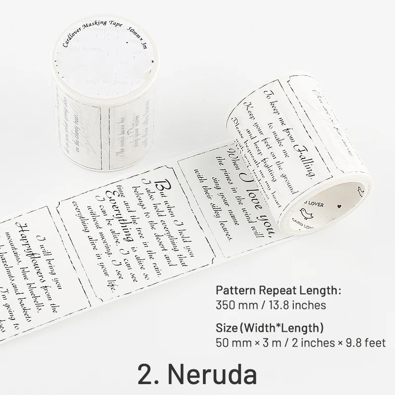 WASHI TAPE COLECCION POETAS CLASICOS