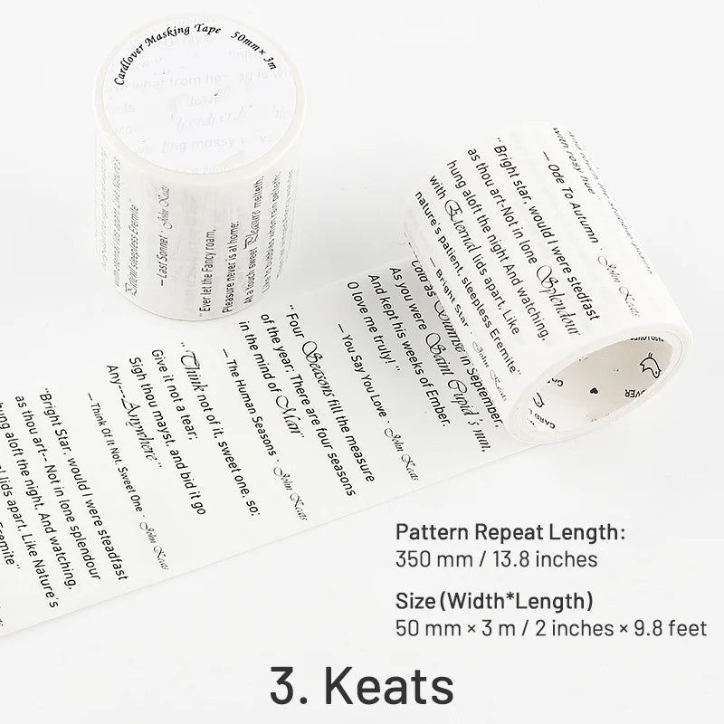 WASHI TAPE COLECCION POETAS CLASICOS