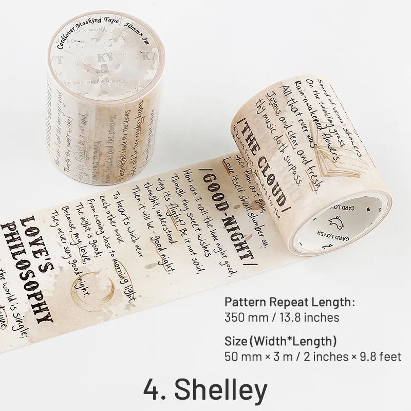 WASHI TAPE COLECCION POETAS CLASICOS