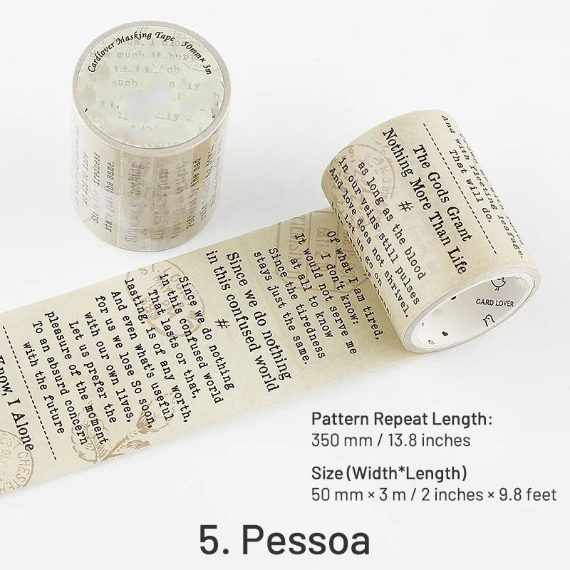 WASHI TAPE COLECCION POETAS CLASICOS