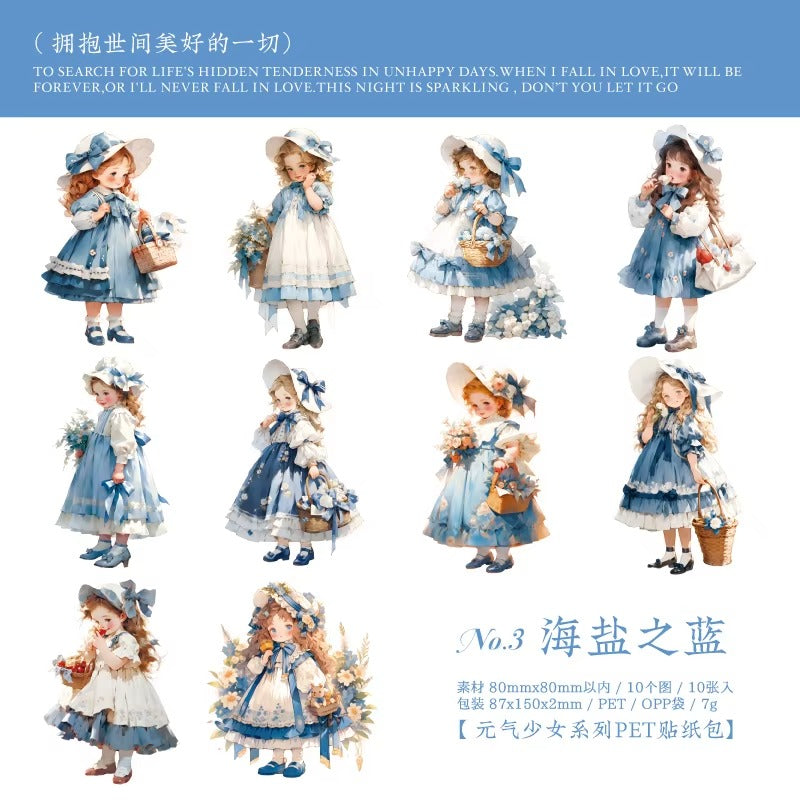 Stickers PET VIGOROUS GIRL (10 piezas)