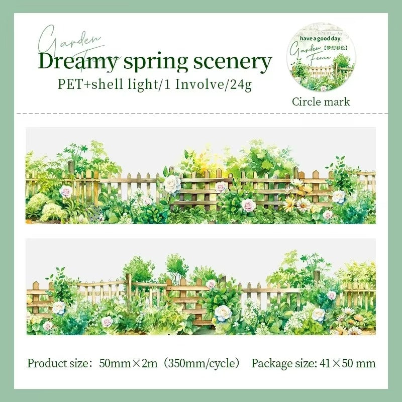 Washi tape PET Garden Fence (50 mm x 2 m)