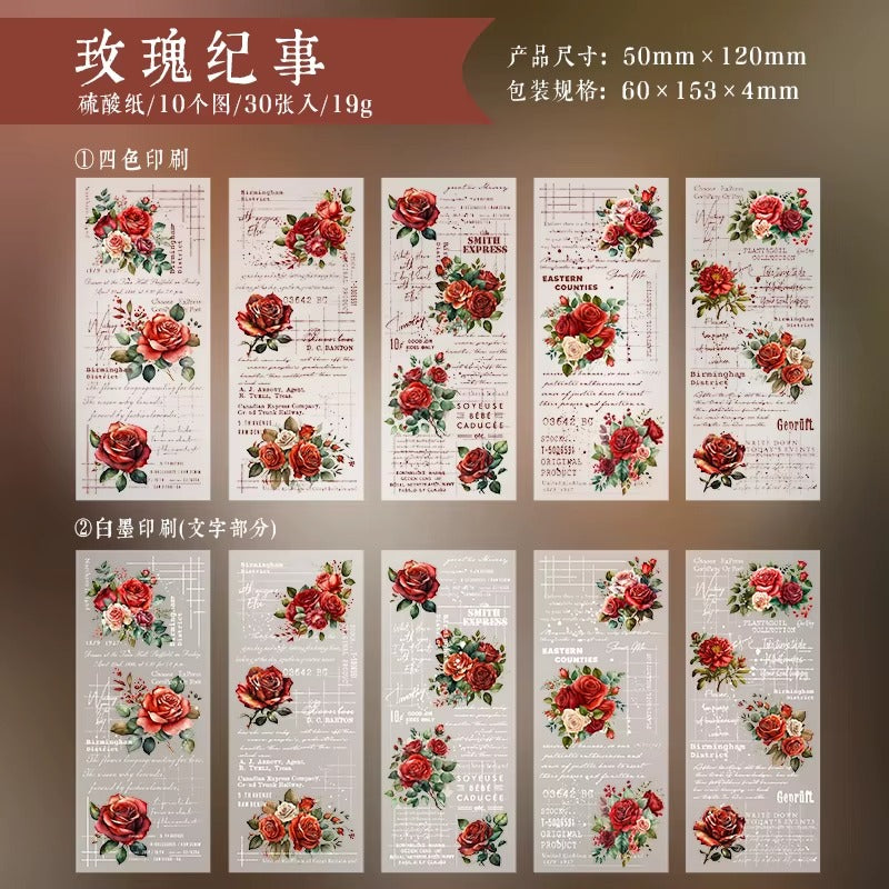 Libro de papeles vegetales impresos