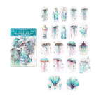 Stickers PET Jellyfish Fantasy Illustration (40 piezas)