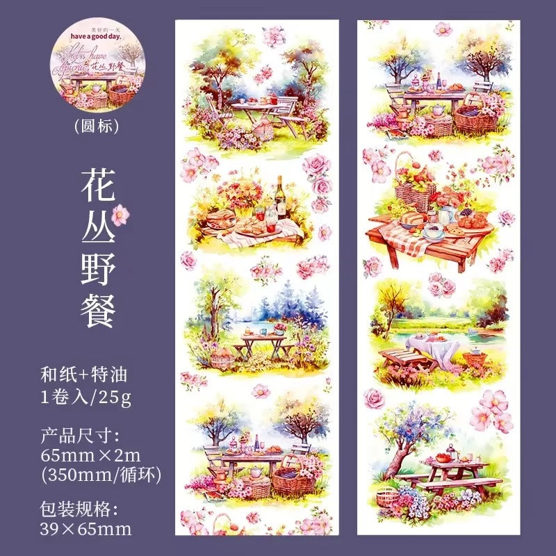 Washi tape colección Picnic (65 mm x 2 m)