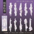 Stickers Puntillas Florales PET 20 piezas (varios colores)
