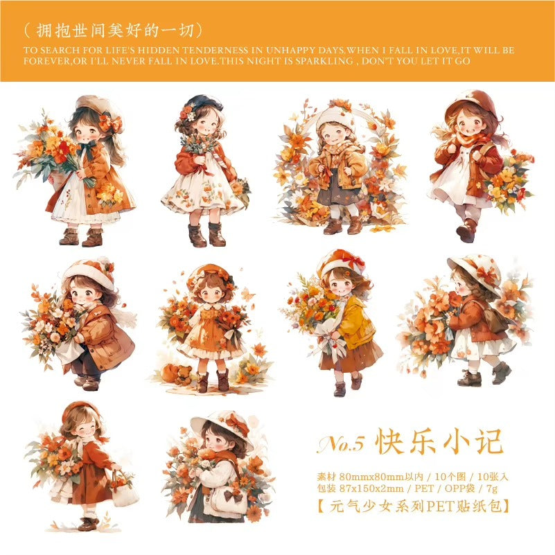 Stickers PET VIGOROUS GIRL (10 piezas)