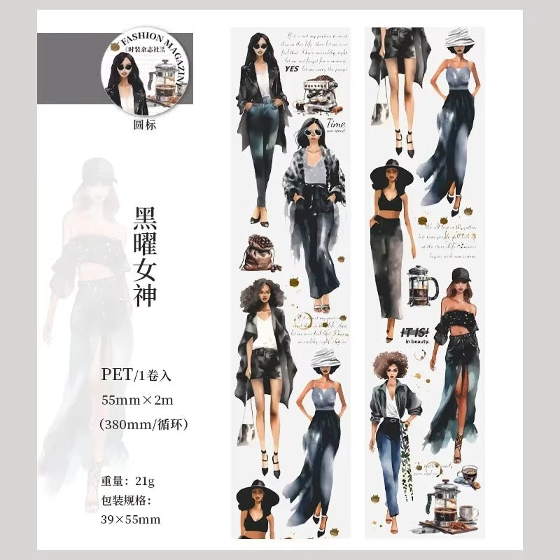 Washi tape PET Fashion Magazine (55 mm x 2 m)