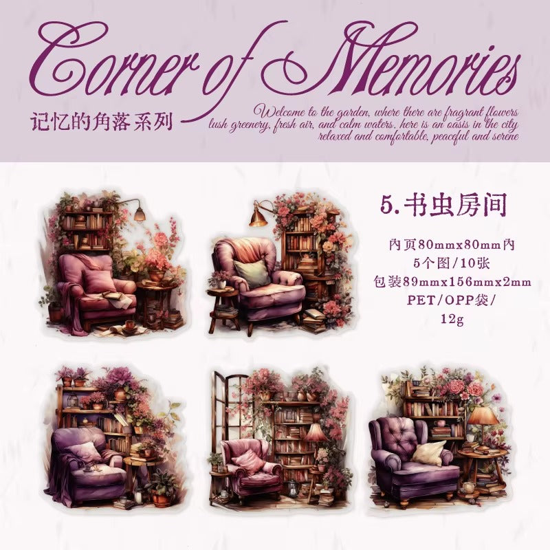 Stickers PET Corner of Memories (10 piezas)