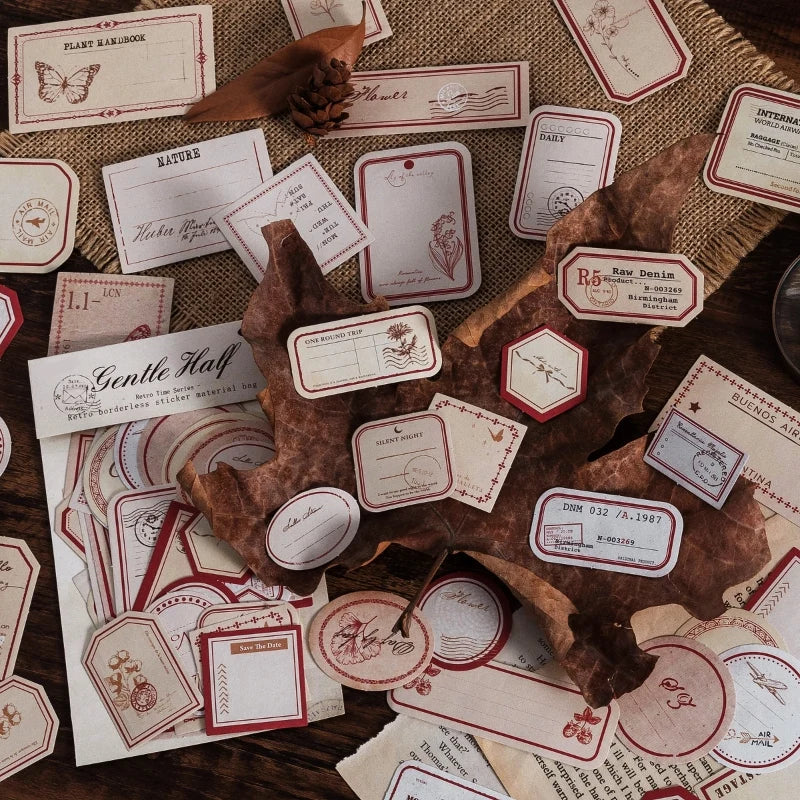 PACK ETIQUETAS STICKERS VINTAGE