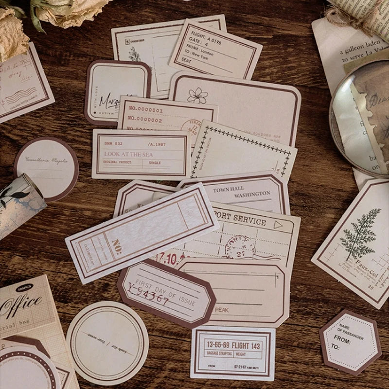 PACK ETIQUETAS STICKERS VINTAGE